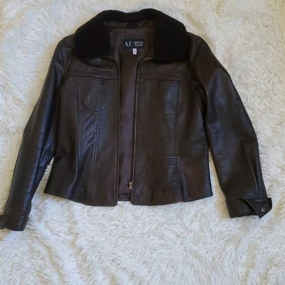Armani Jean Leather Jacket - Picture 2 of 10